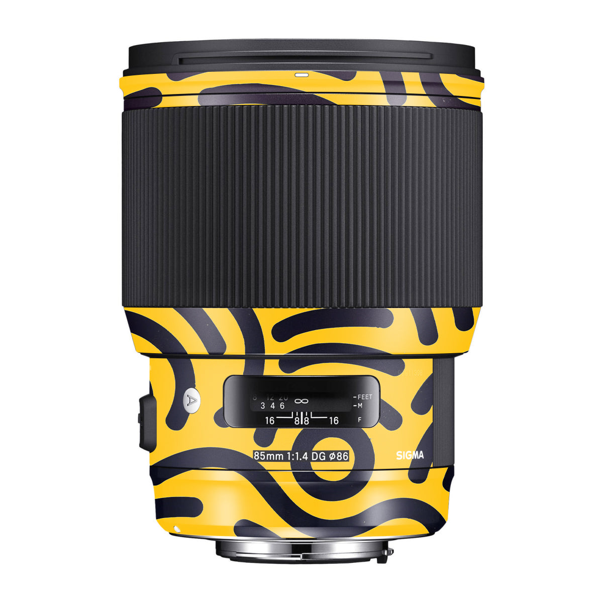 Minimal Yellow Wave Sigma 85mm F/1.4 DG HSM Canon Camera Lens Skin