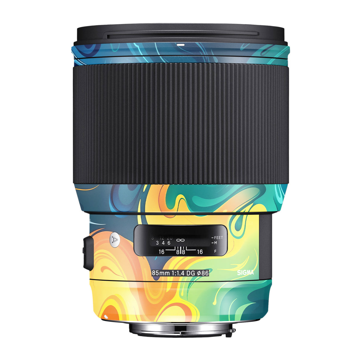 Rainbow Liquid Fusion Sigma 85mm F/1.4 DG HSM Canon Camera Lens Skin