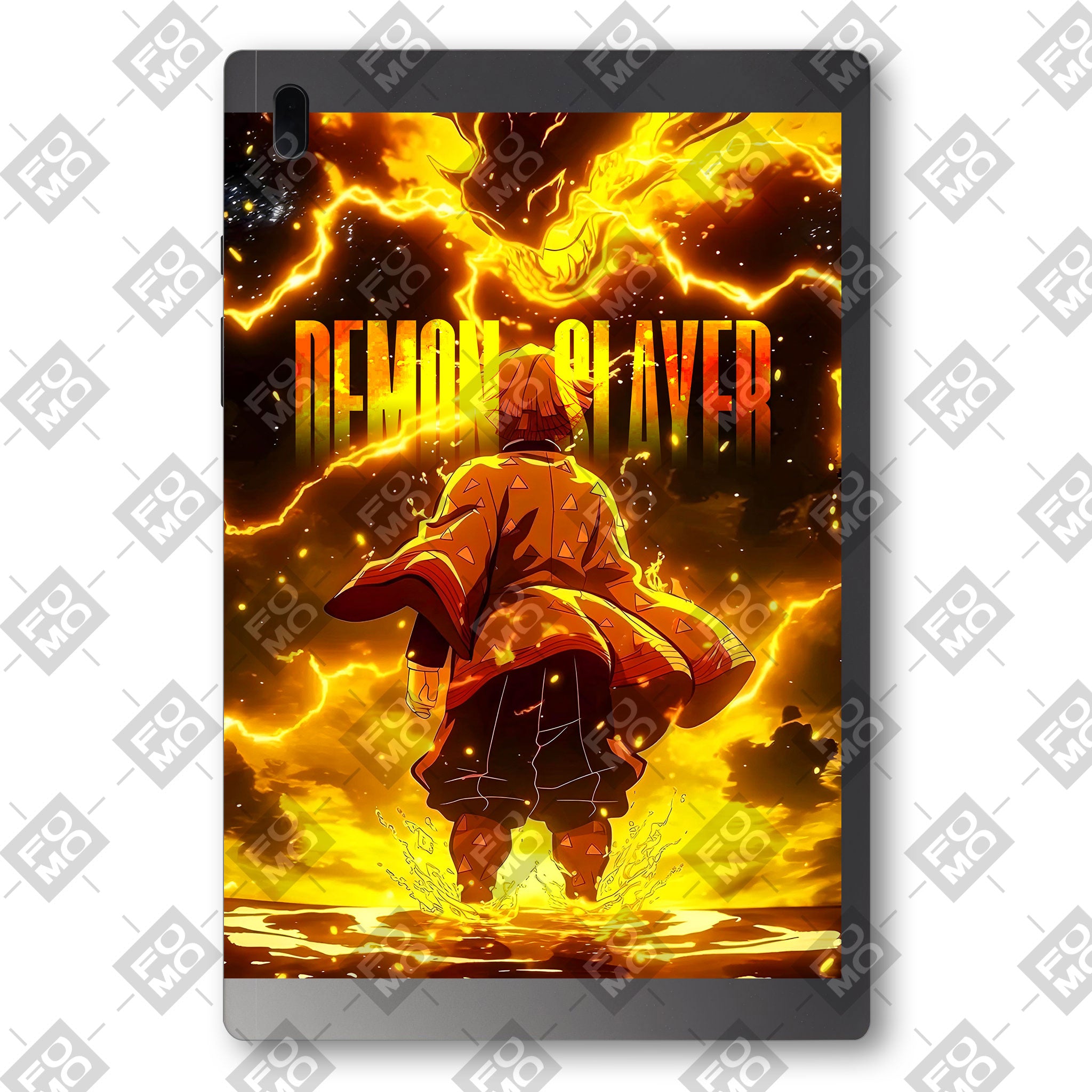 Samsung Galaxy Tab S7 FE Zenitsu Lightning Strike Anime Tablet Skins