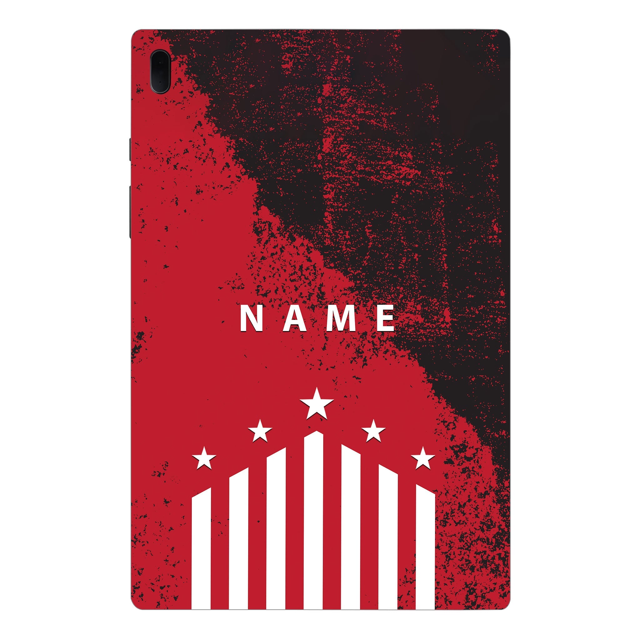 Samsung Galaxy Tab S7 FE Captain Red with Name Tablet Skins
