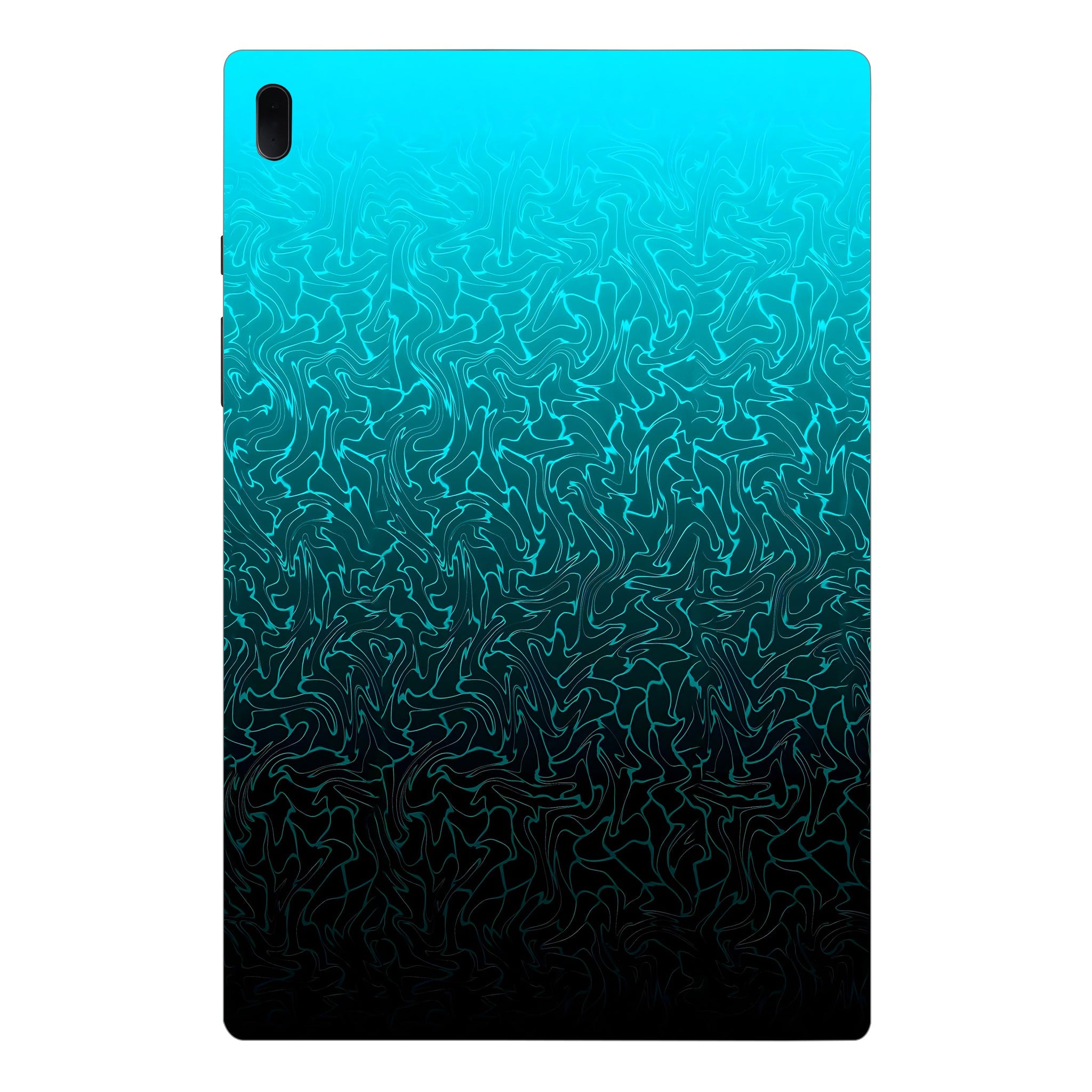 Samsung Galaxy Tab S7 FE Cyan Blue to Black Gradient Tablet Skins