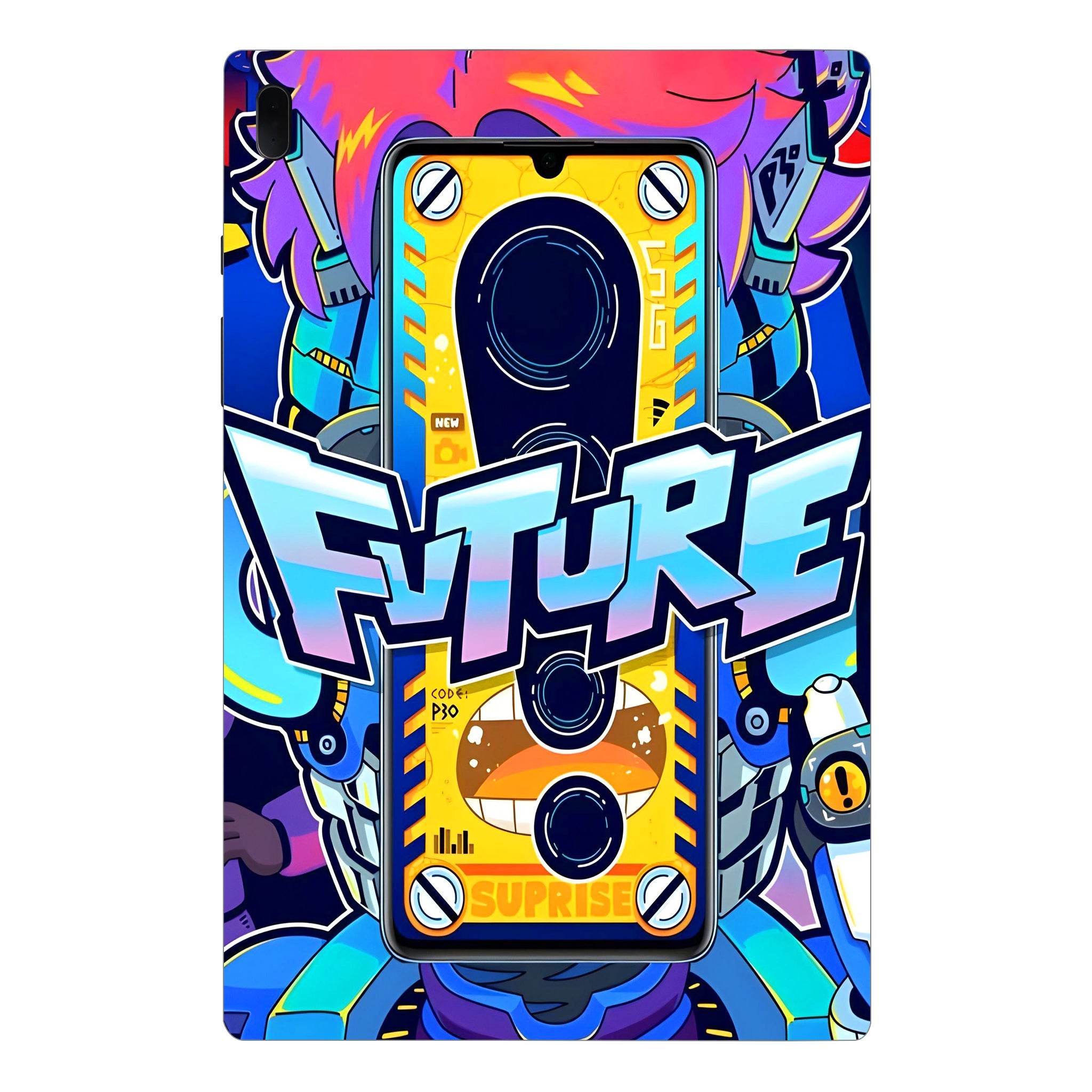 Samsung Galaxy Tab S7 FE Futuristic Cyberpunk Tablet Skins