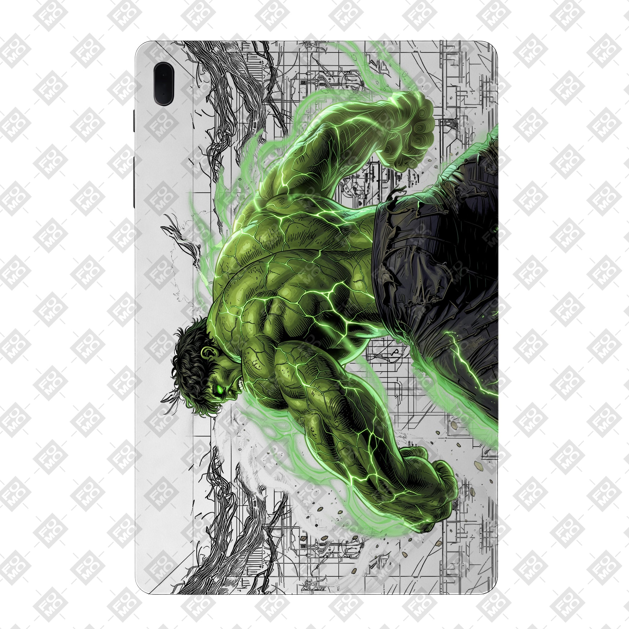 Samsung Galaxy Tab S7 FE Transparent Hulk Smash Tablet Skin