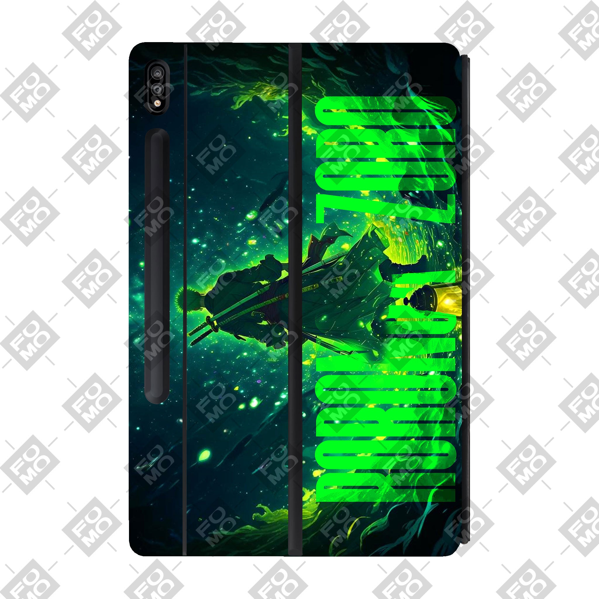 Samsung Galaxy Tab S7 Plus Roronoa Zoro Green Fury Anime Tablet Skins