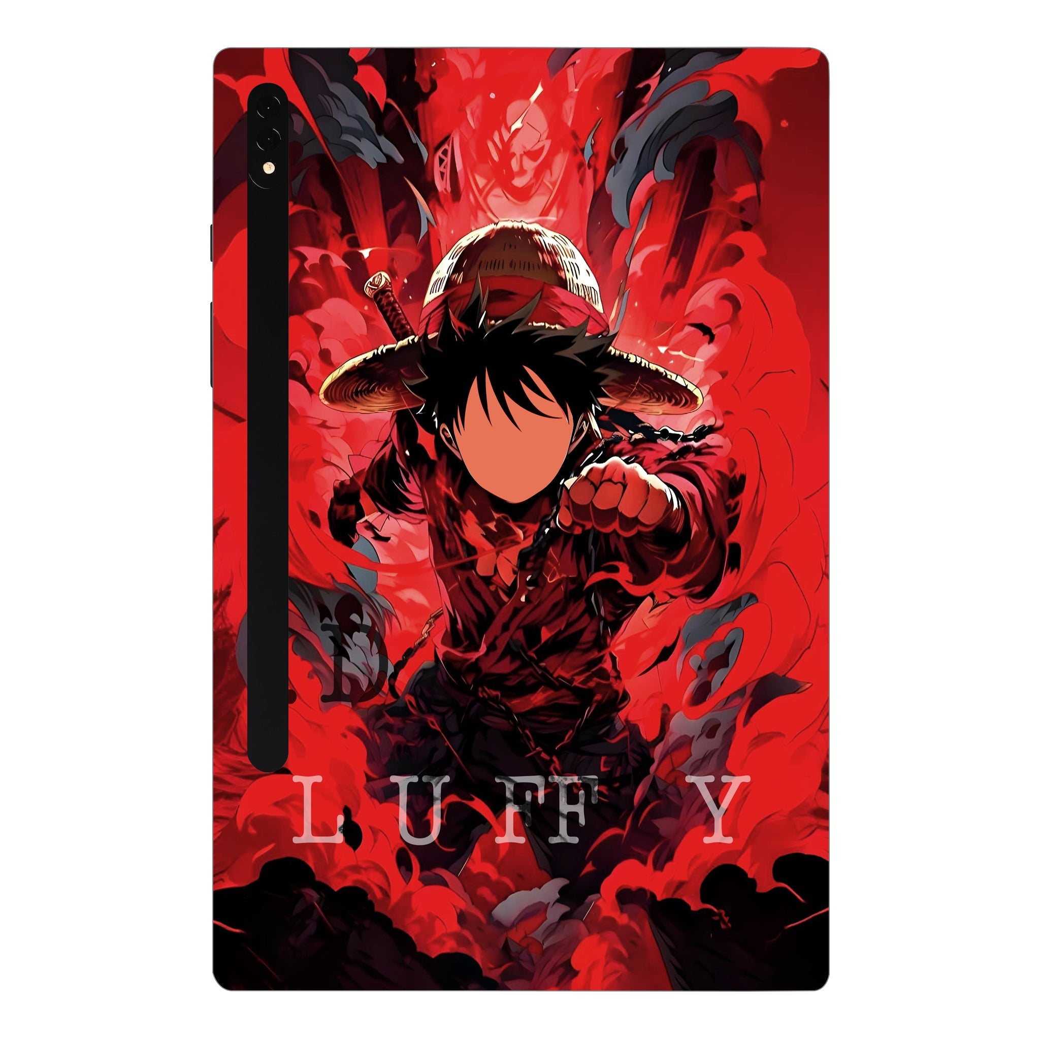 Samsung Galaxy Tab S7 Plus Gear Fifth Luffy in Red Anime 3D Tablet Skin