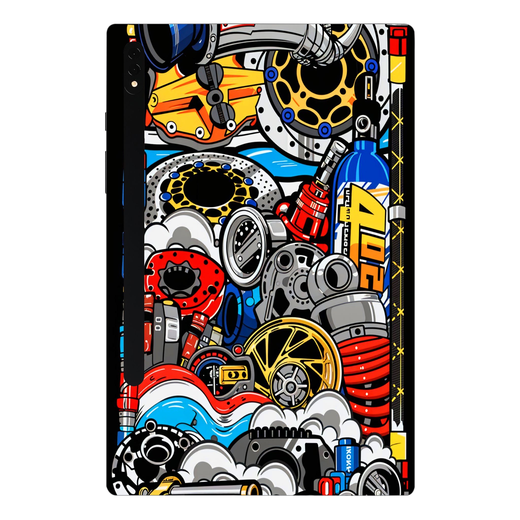 Samsung Galaxy Tab S7 Plus Mechanical Chaos Cars & Bikes Tablet Skins
