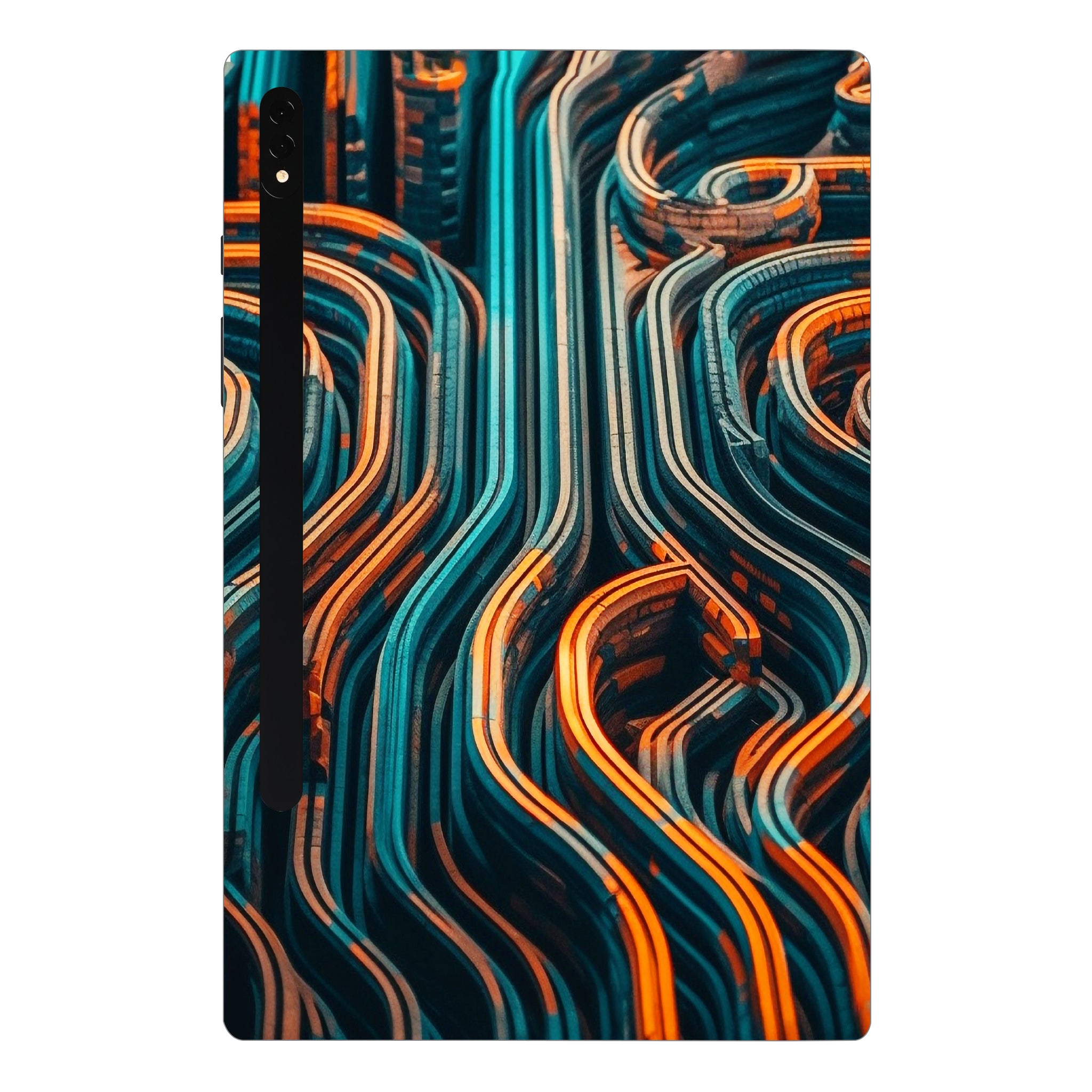 Samsung Galaxy Tab S7 Plus Glowing Stripes in Modern Set Tablet Skins