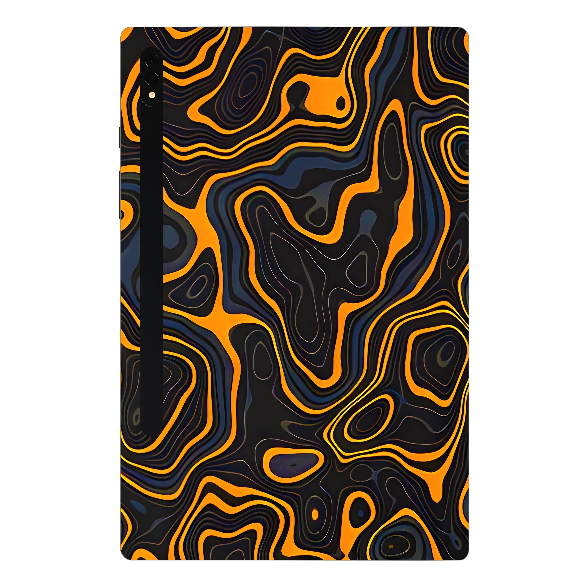 Samsung Galaxy Tab S7 Plus Amber Topographic Waves Tablet Skins