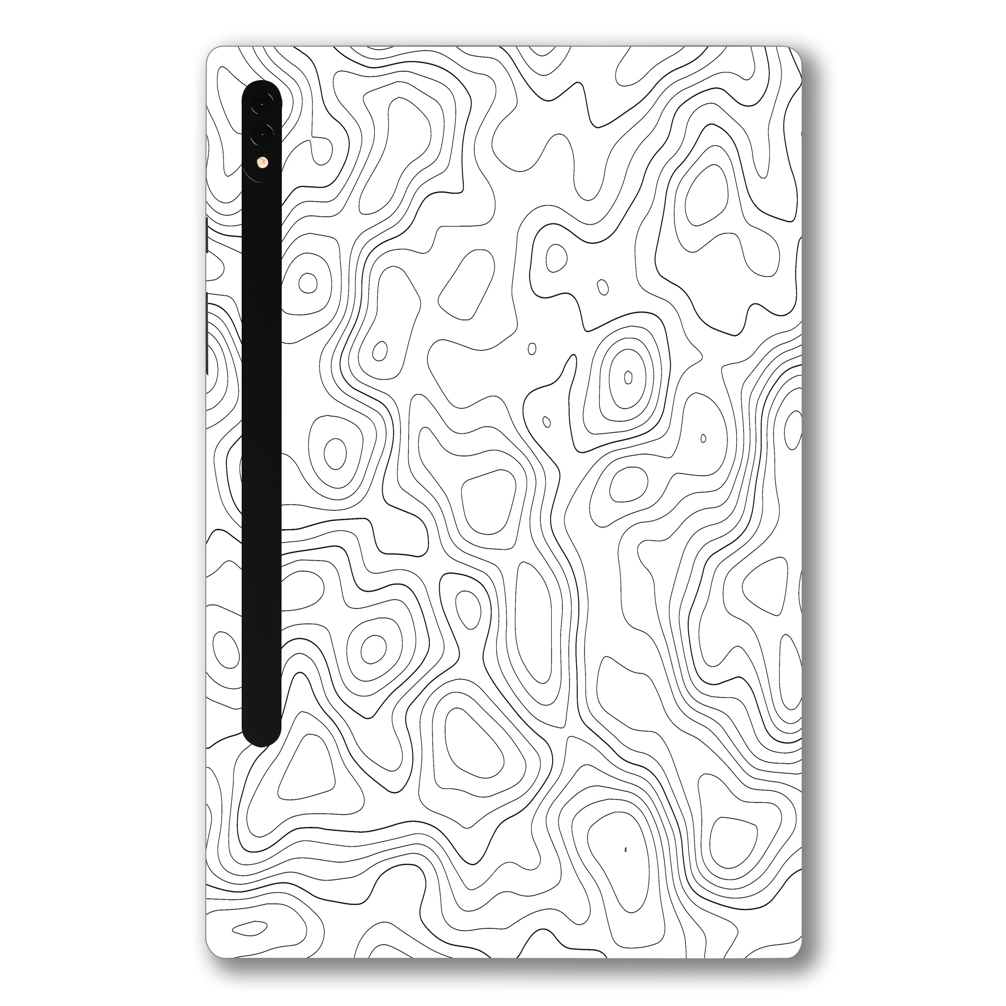Samsung Galaxy Tab S7 Plus White Contour Design Tablet Skins