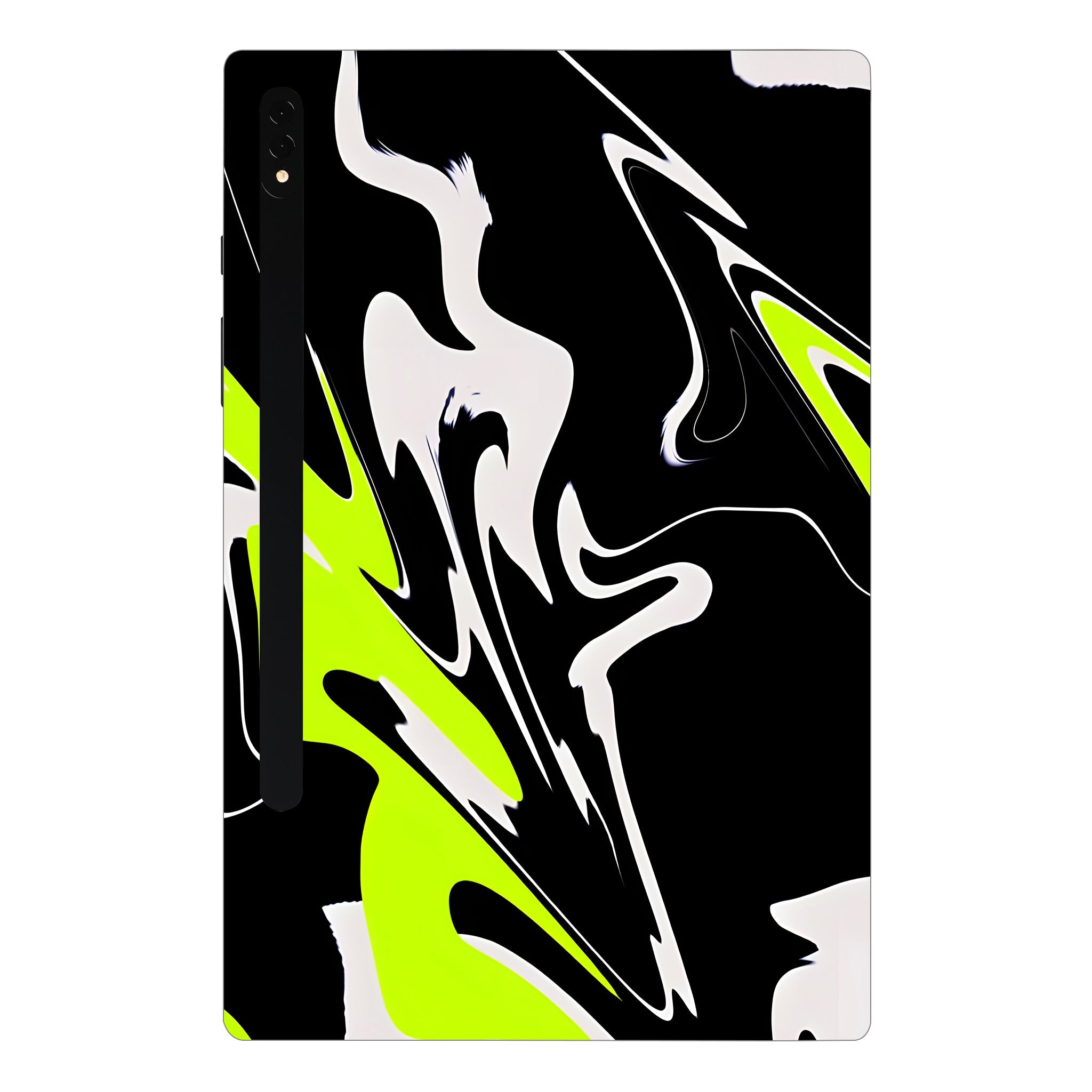 Samsung Galaxy Tab S7 Plus Neon Green and Black Pattern Tablet Skins