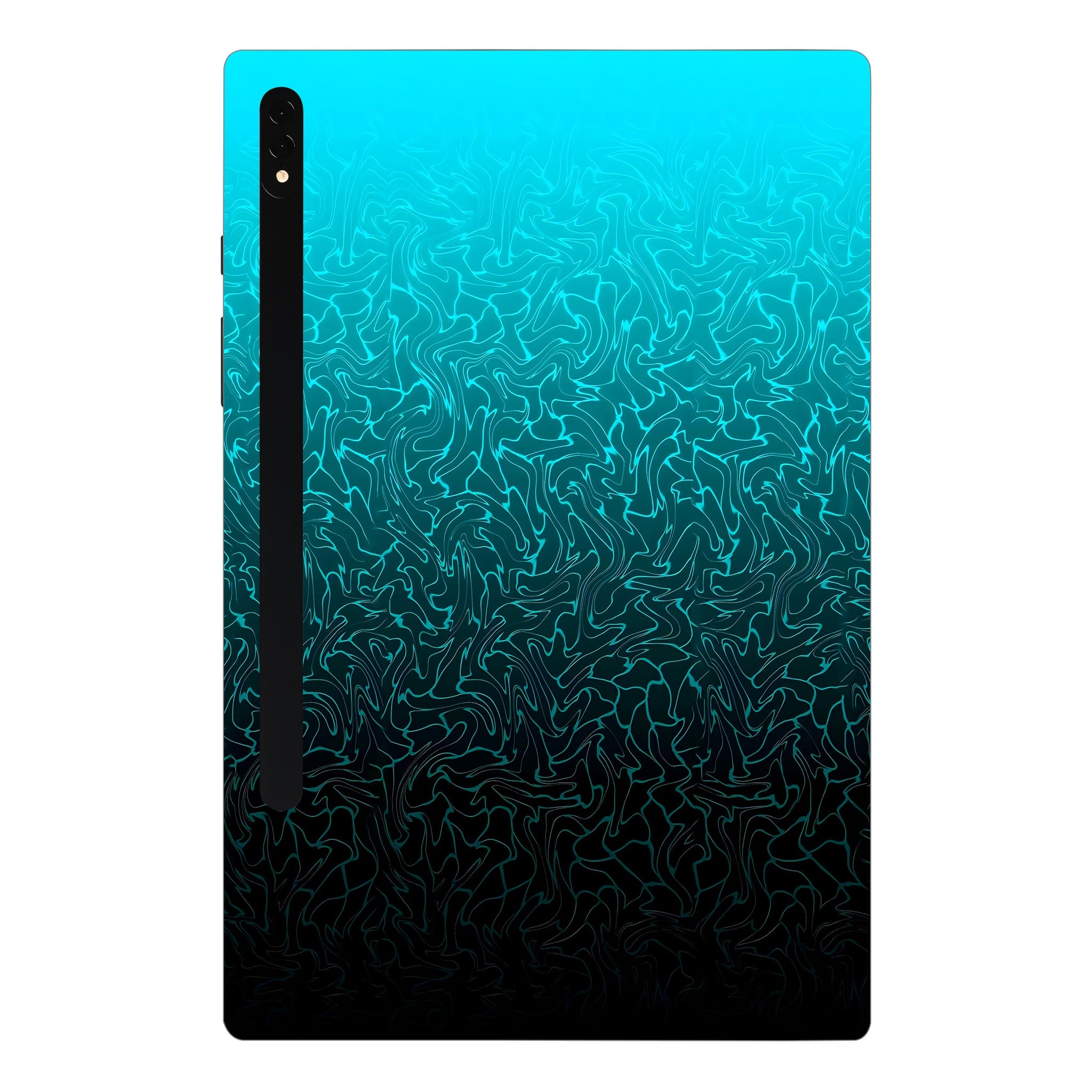 Samsung Galaxy Tab S7 Plus Cyan Blue to Black Gradient Tablet Skins