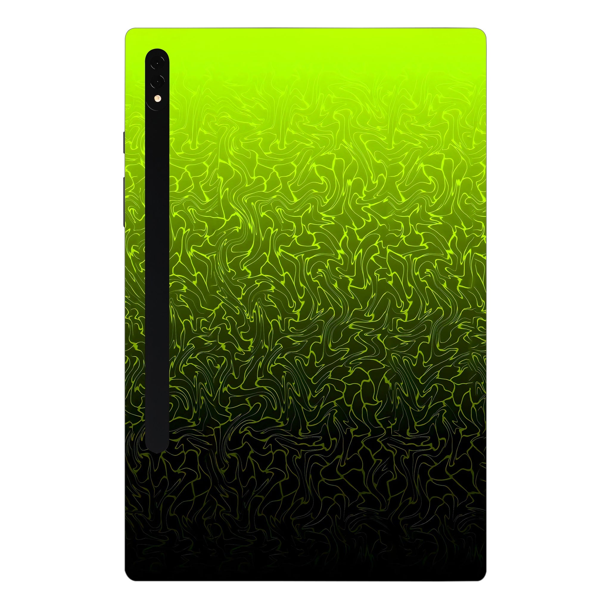 Samsung Galaxy Tab S7 Plus Lime Yellow to Black Gradient Tablet Skins