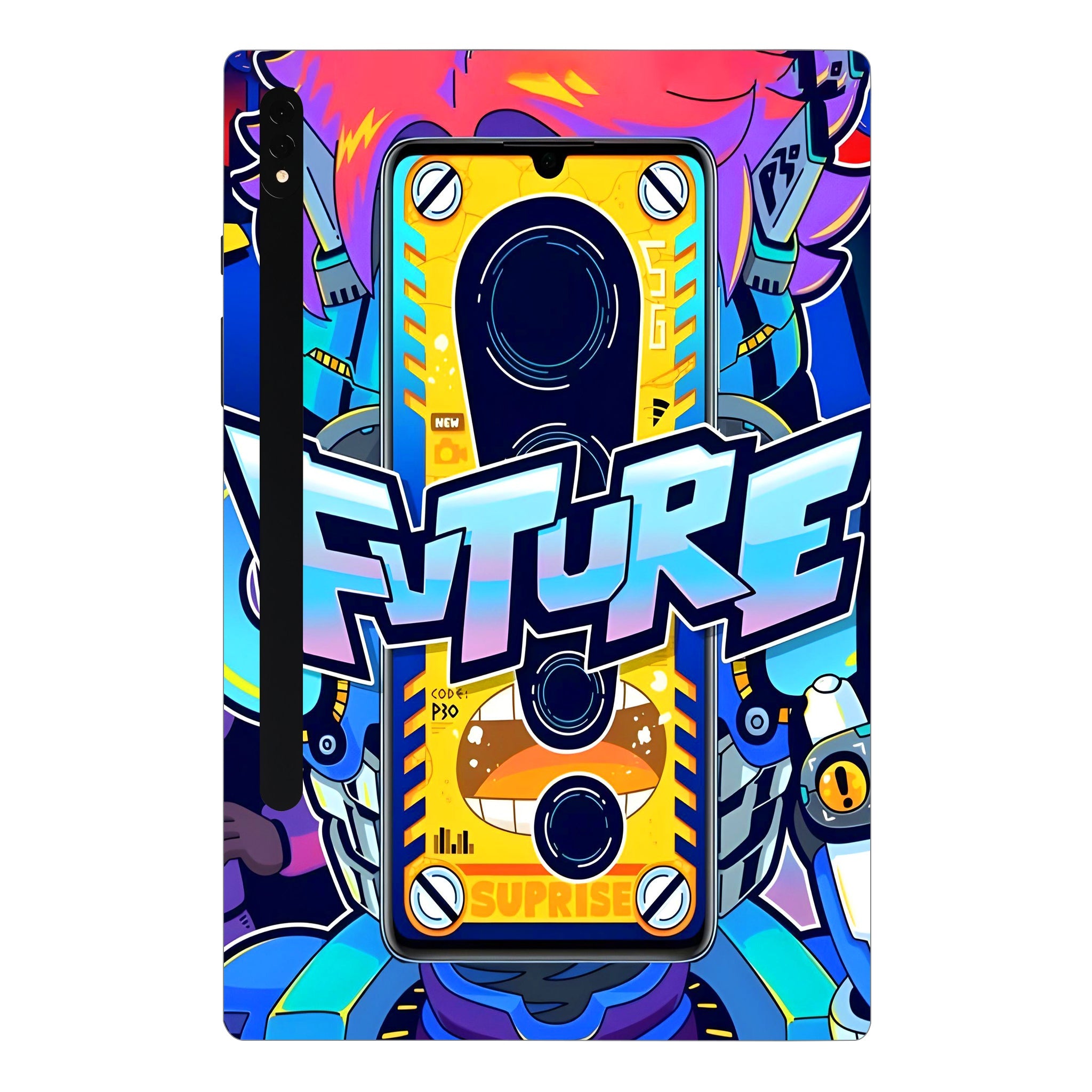 Samsung Galaxy Tab S7 Plus Futuristic Cyberpunk Tablet Skins