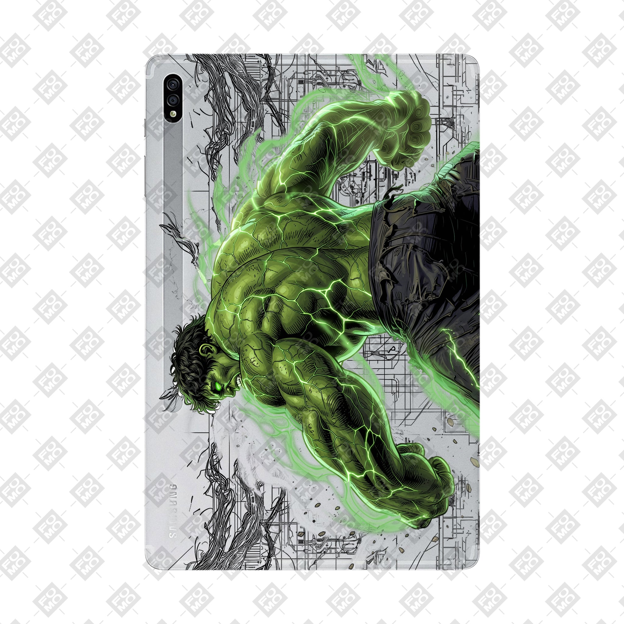 Samsung Galaxy Tab S7 Plus Transparent Hulk Smash Tablet Skin