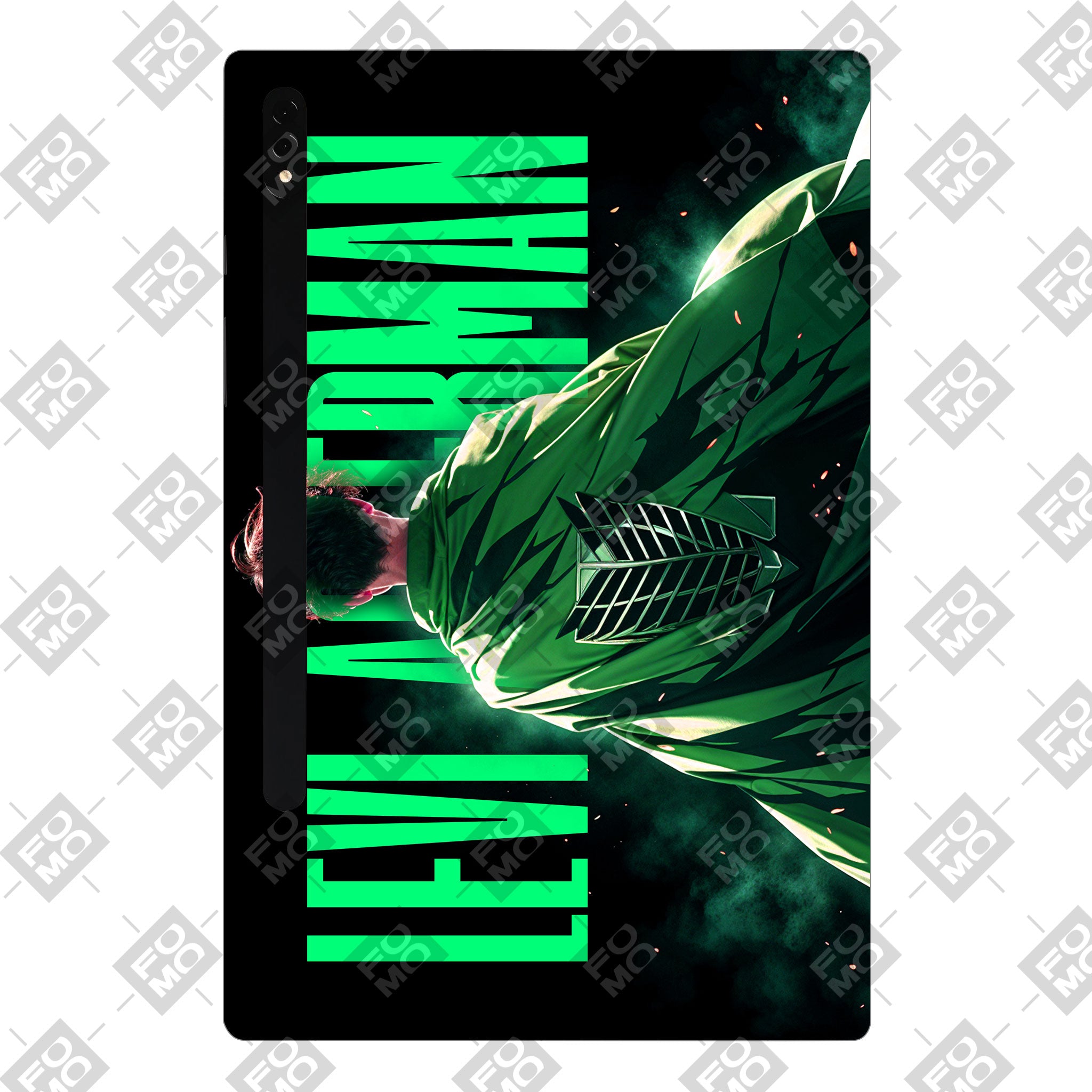 Samsung Galaxy Tab S8 Plus Levi Wings of Freedom Anime 3D Tablet Skin