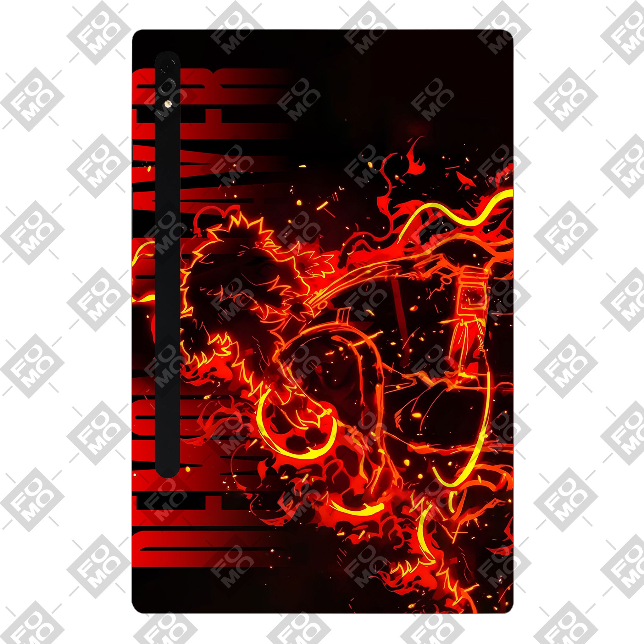 Samsung Galaxy Tab S8 Ultra 5G Rengoku Blazing Inferno Anime 3D Tablet Skin
