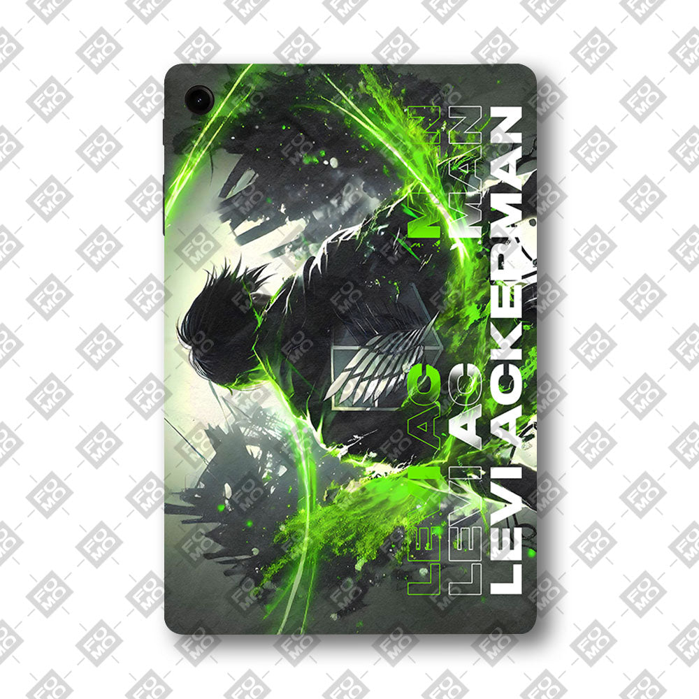 Samsung Galaxy Tab S9 FE Levi Battle Fury Anime Tablet Skins