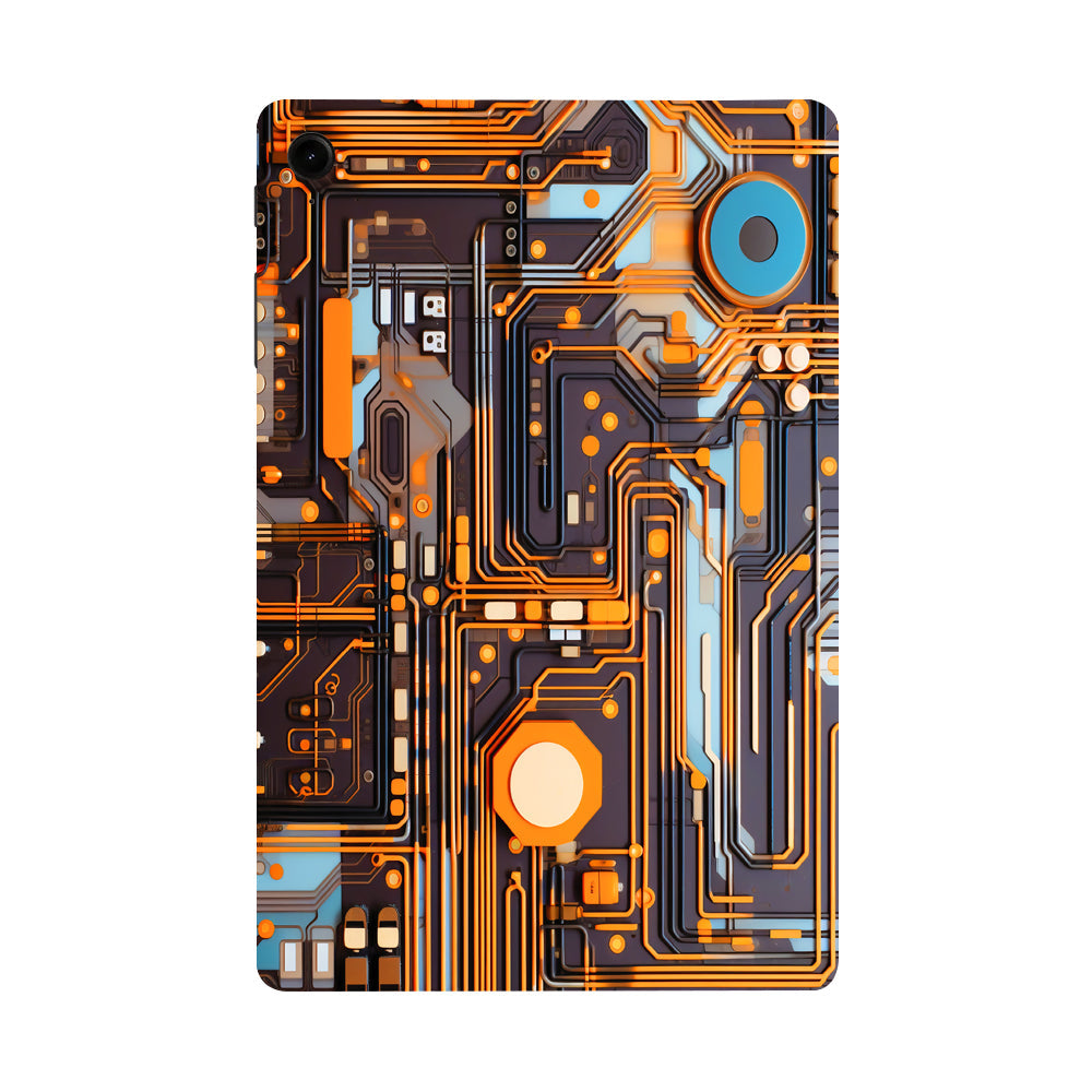 Samsung Galaxy Tab S9 FE Copper Circuit Design Tablet Skins
