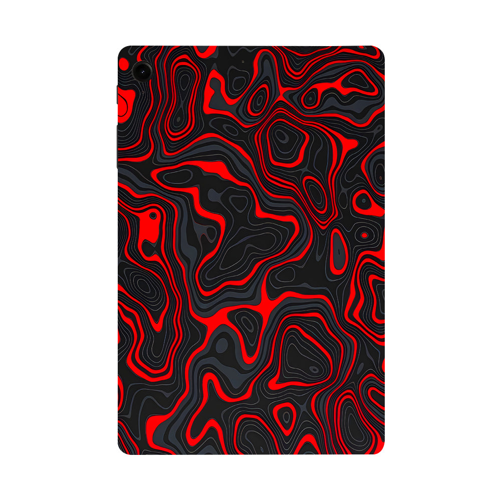 Samsung Galaxy Tab S9 FE Crimson Waves Tablet Skins
