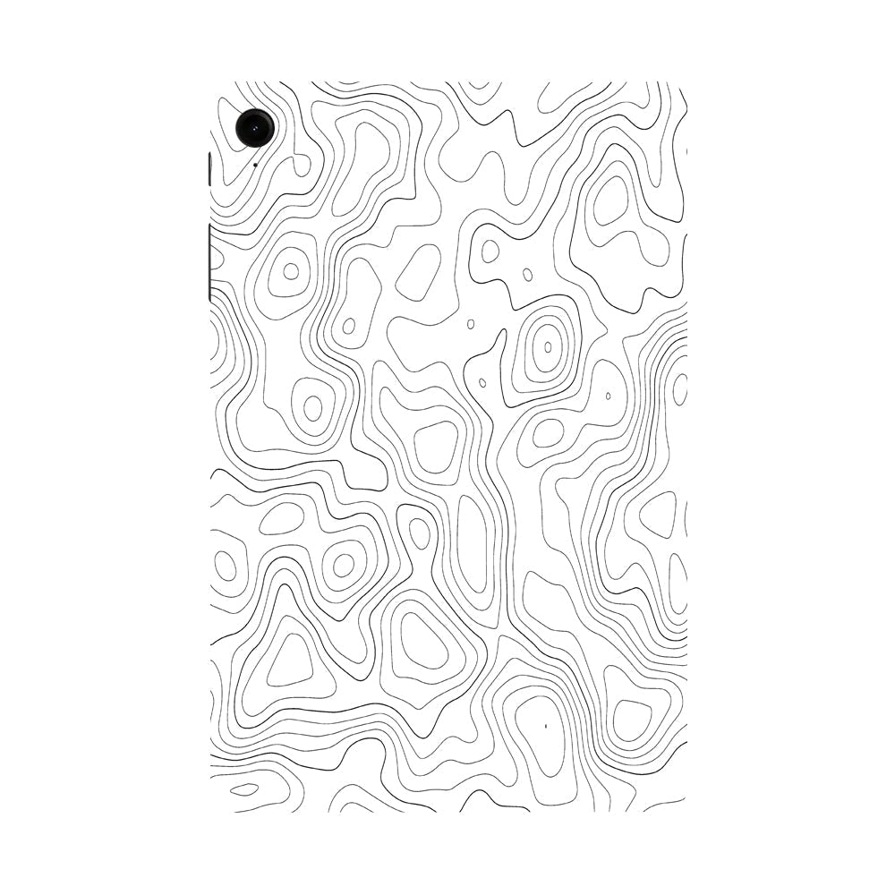 Samsung Galaxy Tab S9 FE White Contour Design Tablet Skins
