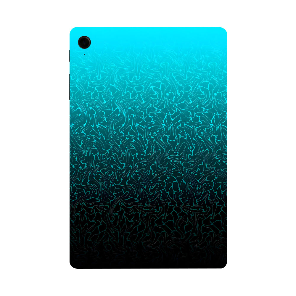 Samsung Galaxy Tab S9 FE Cyan Blue to Black Gradient Tablet Skins