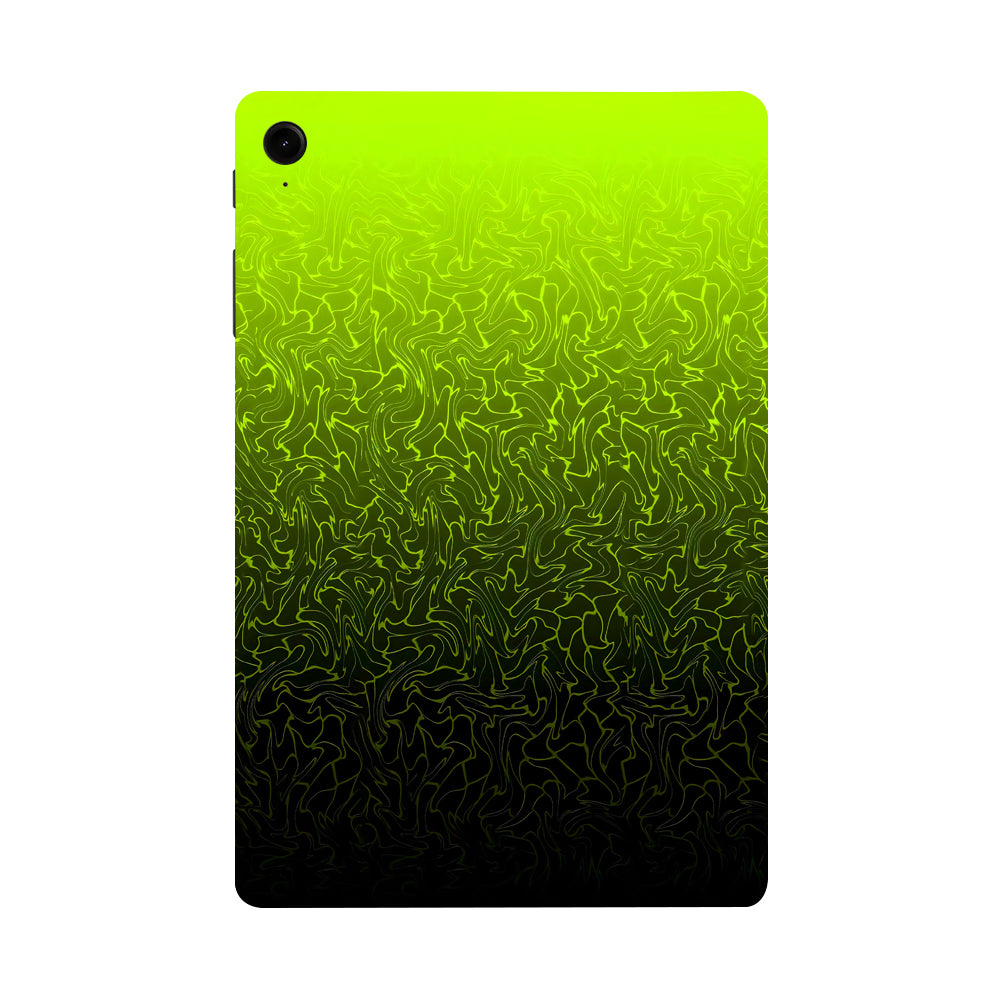 Samsung Galaxy Tab S9 FE Lime Yellow to Black Gradient Tablet Skins