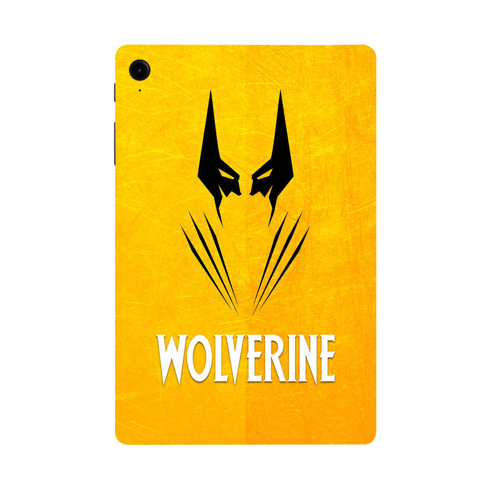Samsung Galaxy Tab S9 FE Wolverine with Yellow Background Movies Tablet Skins