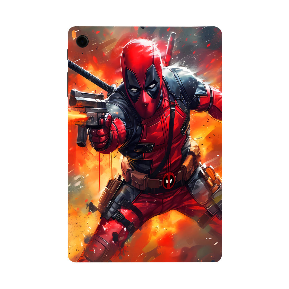 Samsung Galaxy Tab S9 FE Deadpool in Action Movies Tablet Skins
