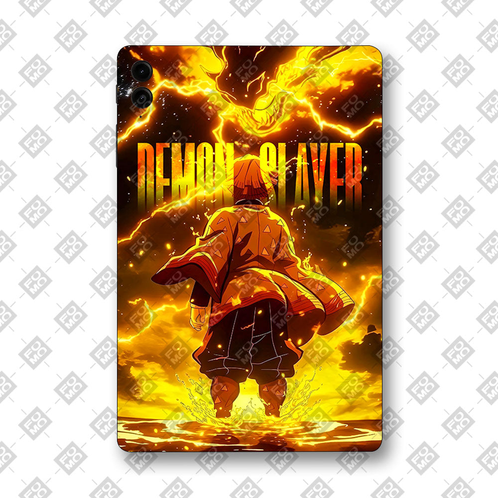 Samsung Galaxy Tab S9 FE Plus Zenitsu Lightning Strike Anime Tablet Skins