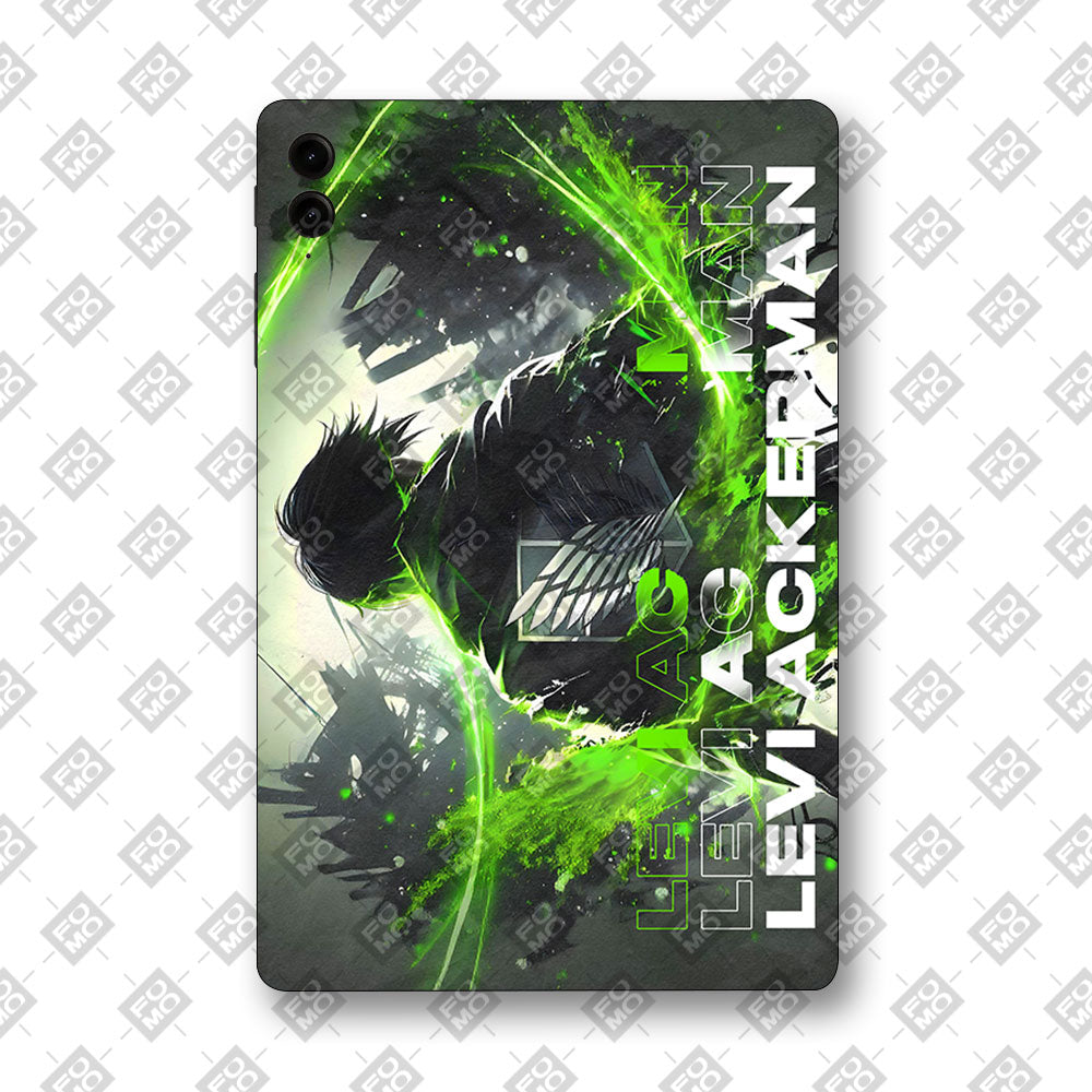 Samsung Galaxy Tab S9 FE Plus Levi Battle Fury Anime Tablet Skins