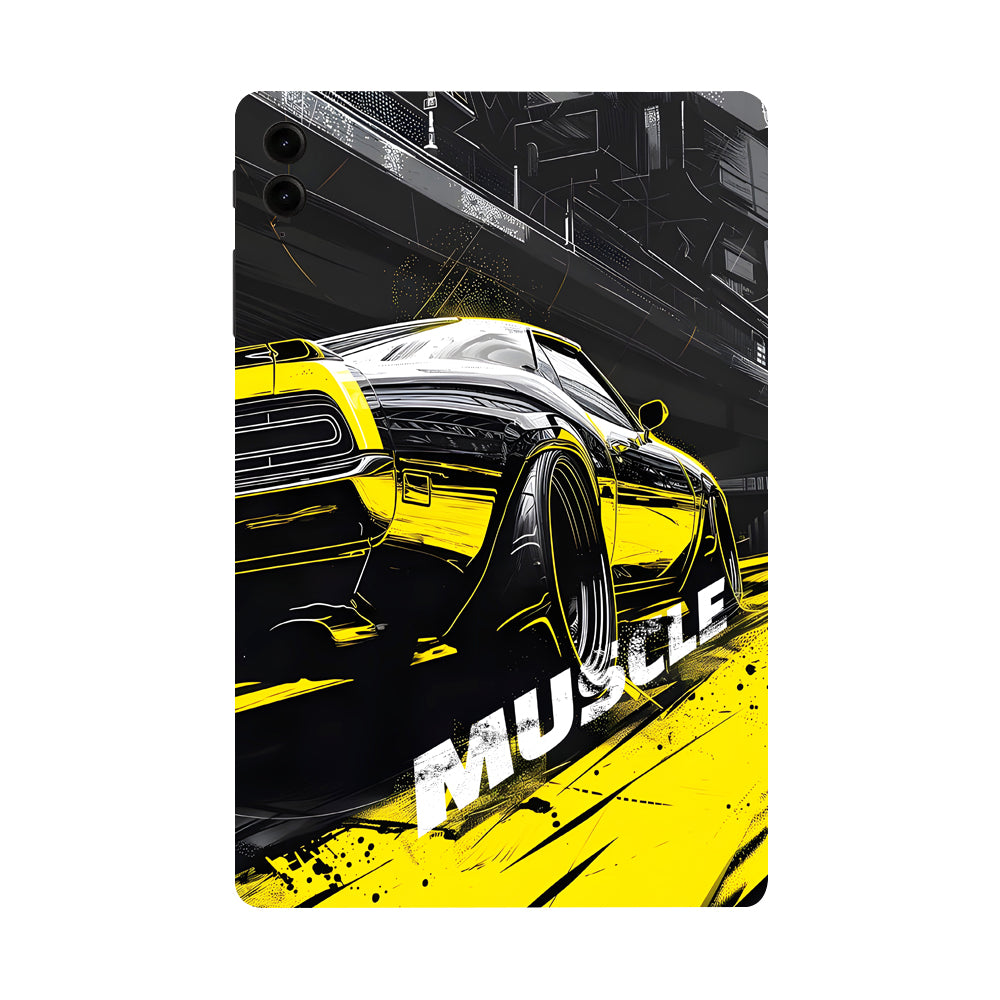 Samsung Galaxy Tab S9 FE Plus Black Muscle Cars & Bikes Tablet Skins