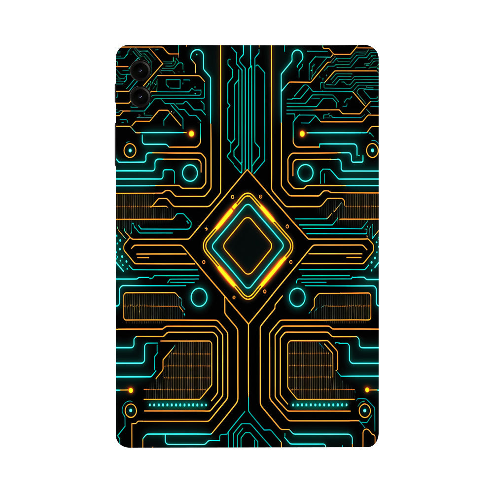 Samsung Galaxy Tab S9 FE Plus Luminous Circuit Design Tablet Skins