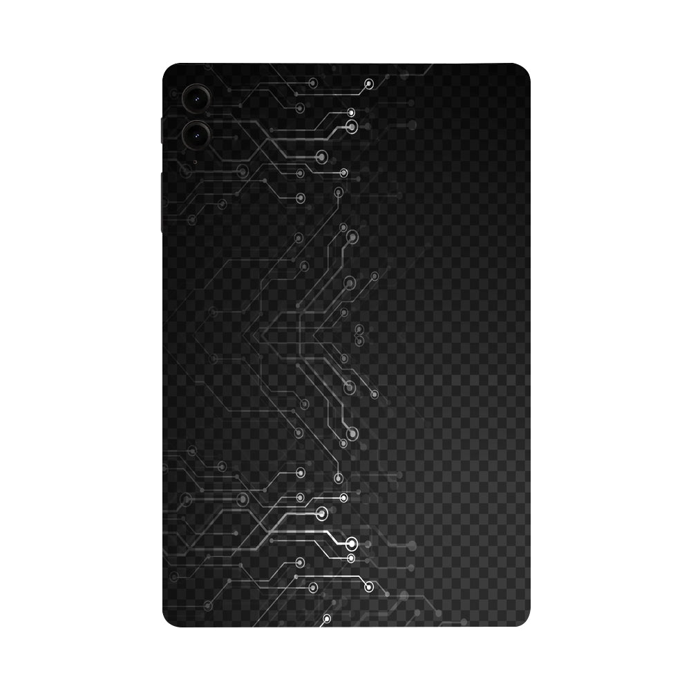 Samsung Galaxy Tab S9 FE Plus Black Digital Circuit Tablet Skins
