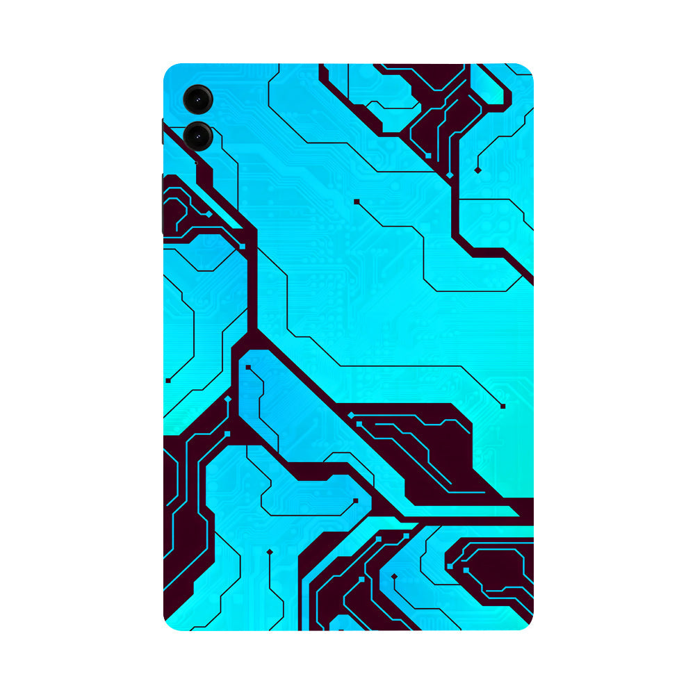 Samsung Galaxy Tab S9 FE Plus Blue Circuit Tablet Skins
