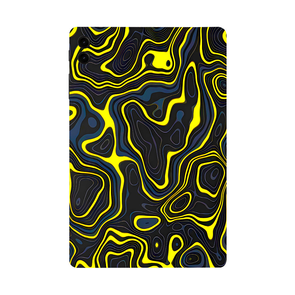 Samsung Galaxy Tab S9 FE Plus Neon Lava Contours Tablet Skins