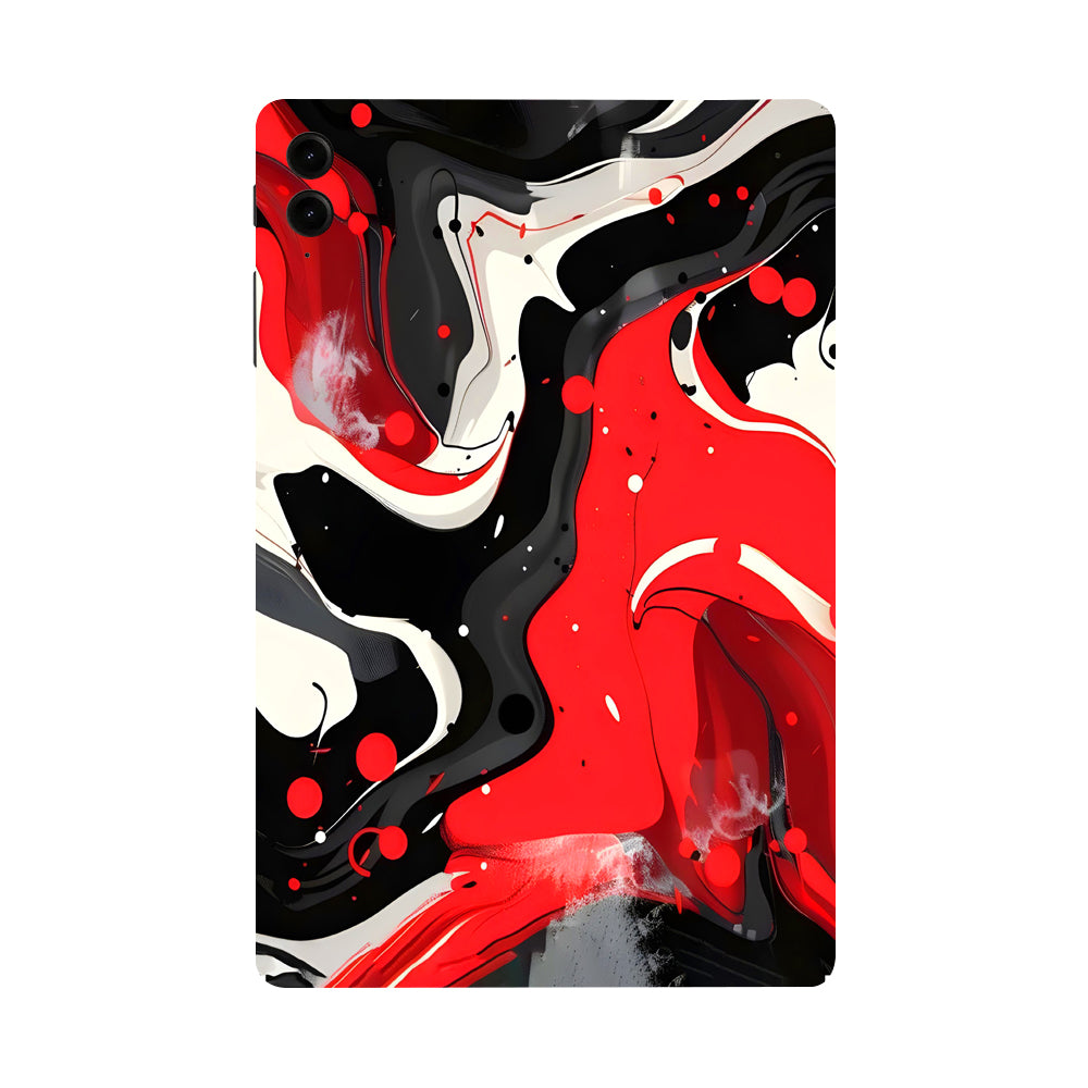 Samsung Galaxy Tab S9 FE Plus Scarlet and White Motion Tablet Skins