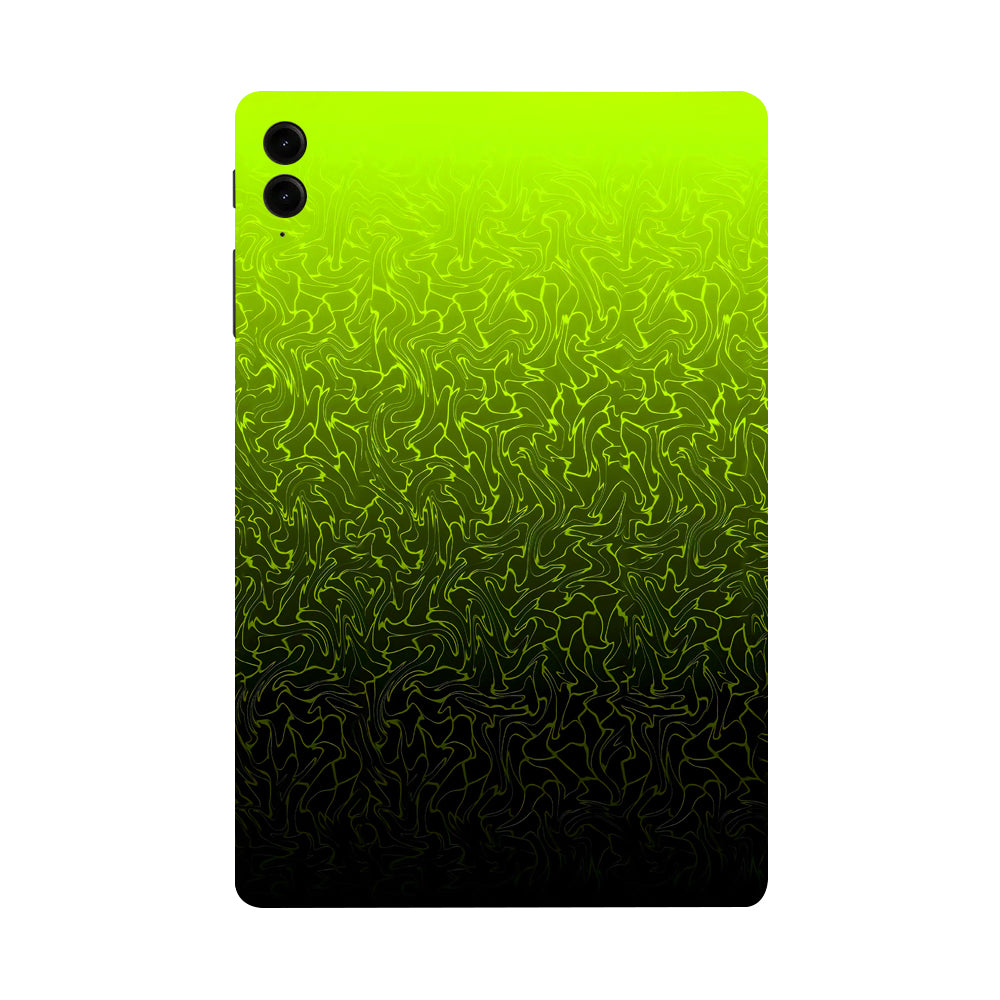 Samsung Galaxy Tab S9 FE Plus Lime Yellow to Black Gradient Tablet Skins