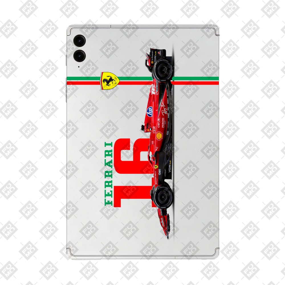Samsung Galaxy Tab S9 FE Plus Transparent Ferrari Flame Tablet Skin