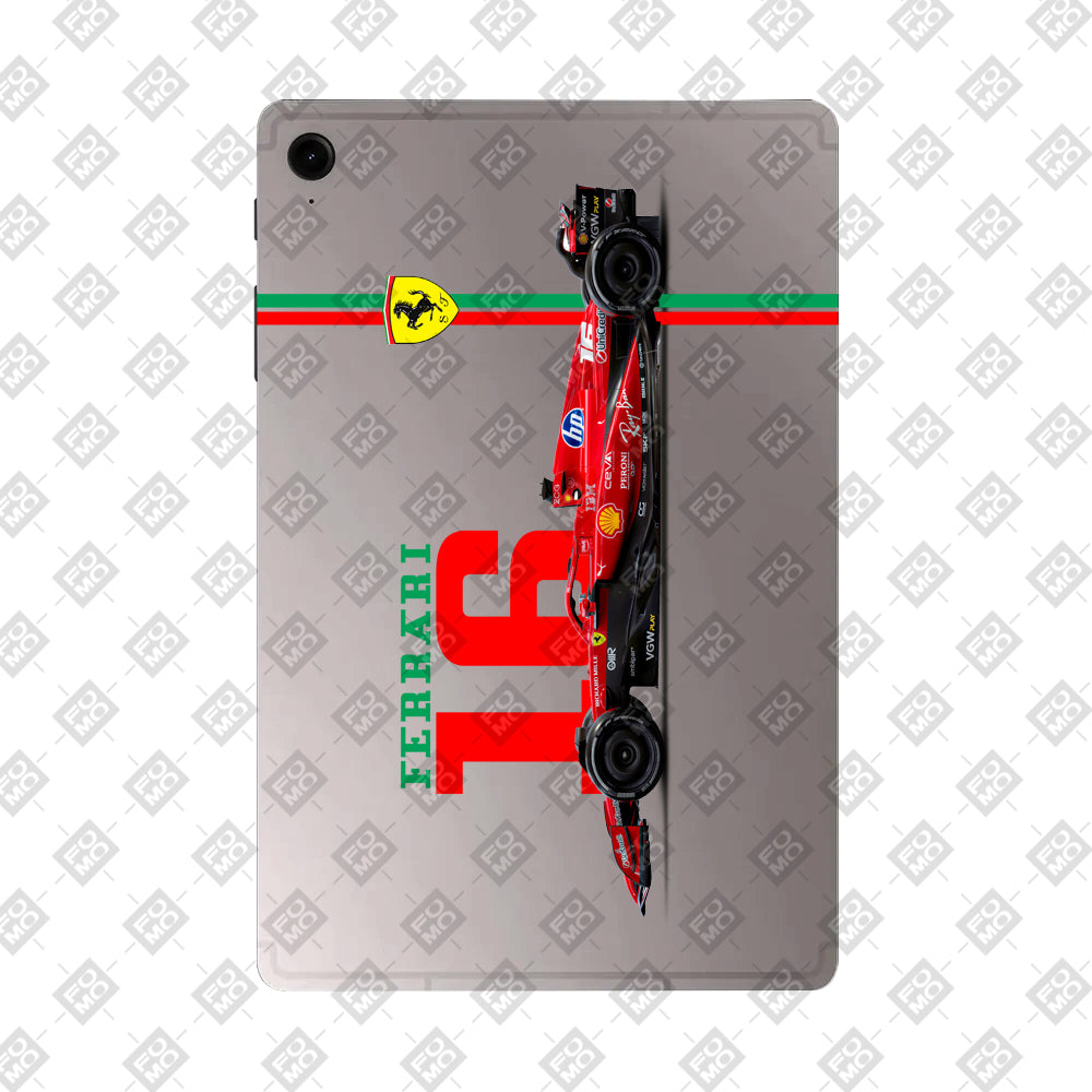 Samsung Galaxy Tab S9 Transparent Ferrari Flame Tablet Skin