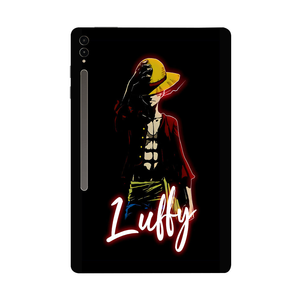 Samsung Galaxy Tab S9 Ultra 5G Luffy in Black Background Anime Tablet Skins