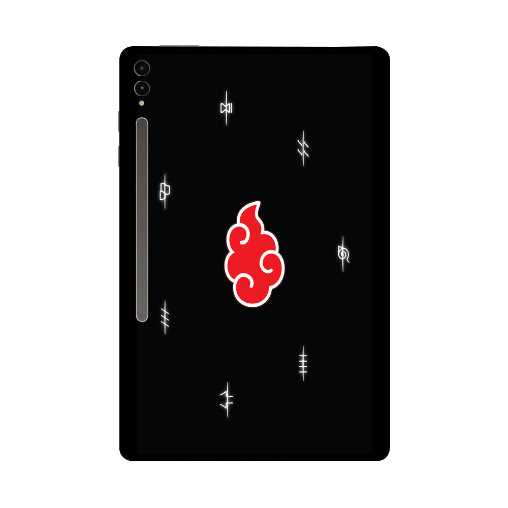 Samsung Galaxy Tab S9 Ultra 5G Akatsuki Logo Naruto Anime Tablet Skins