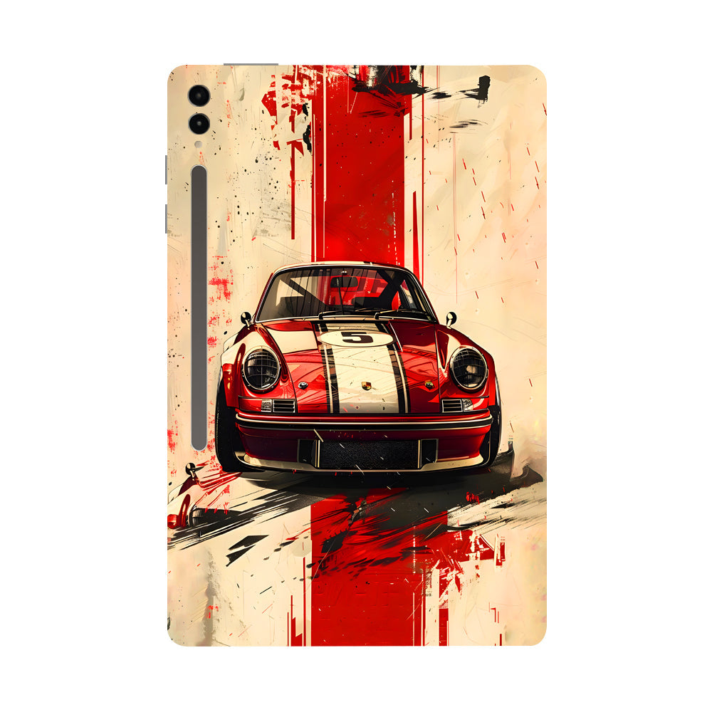 Samsung Galaxy Tab S9 Ultra 5G Classic Red Porsche Cars & Bikes Tablet Skins
