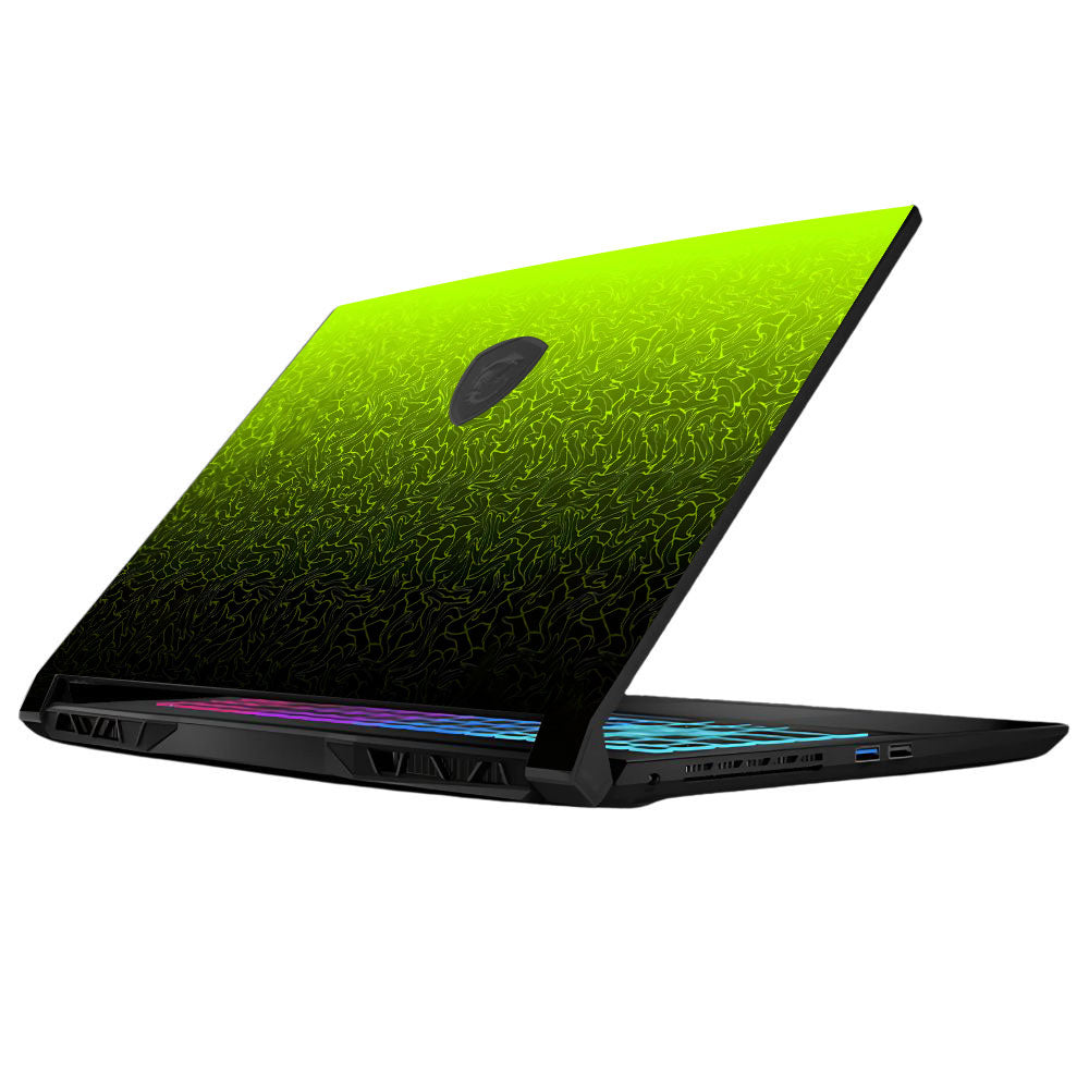 Lime Yellow to Black Gradient MSI Katana 15 B13V Laptop Skin