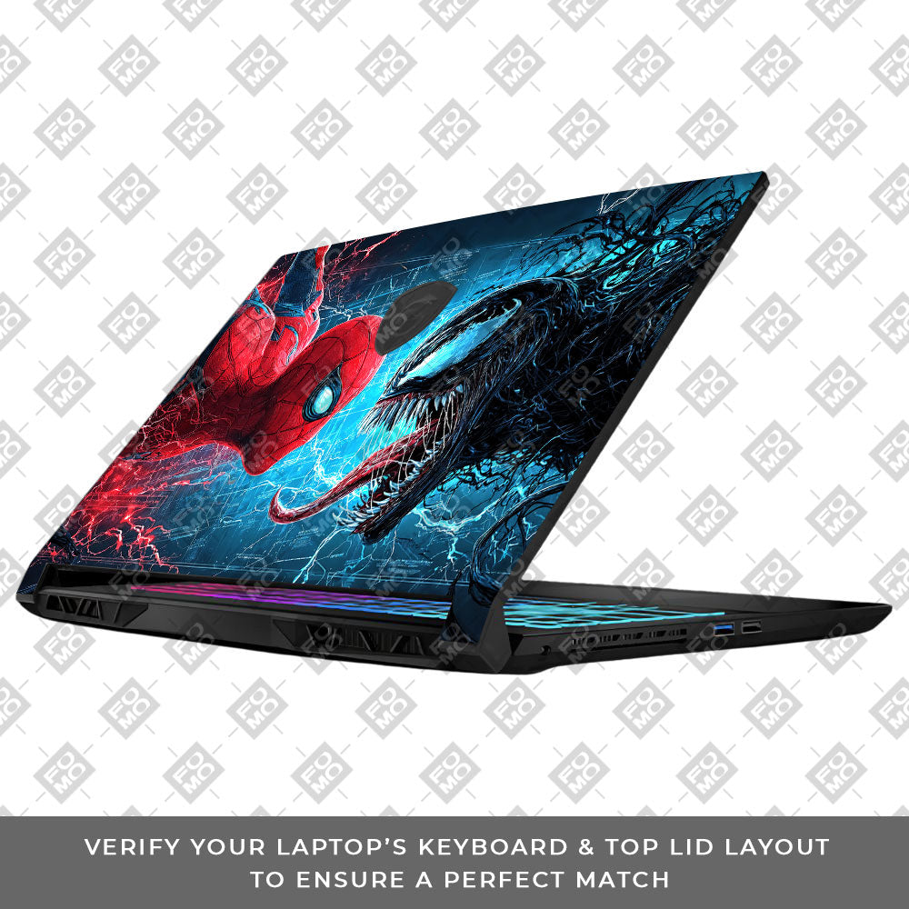 Spiderman vs Venom Showdown MSI Katana 15 B13V 3D Laptop Skin