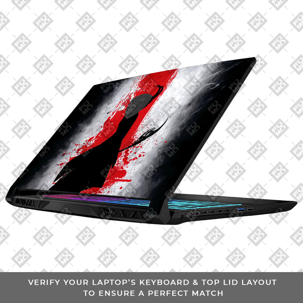 Loki Silhouette Red Strike MSI Katana 15 B13V Laptop Skin