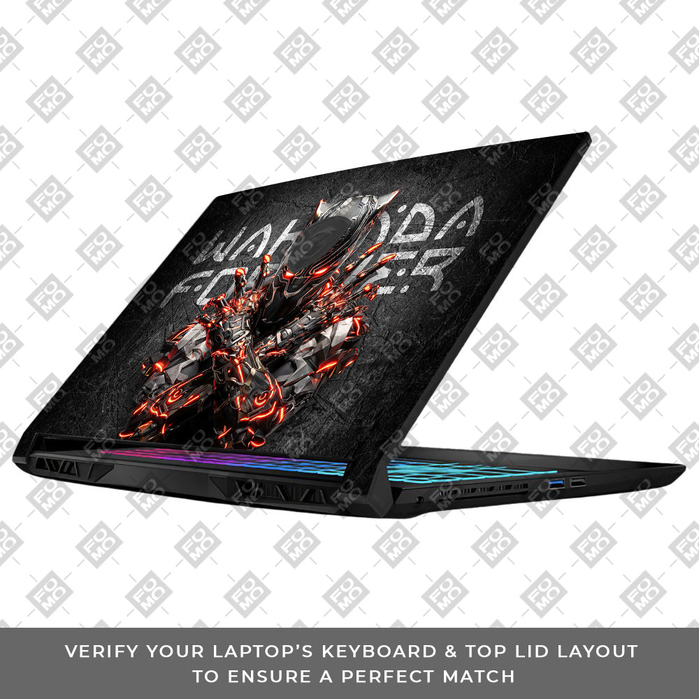 Black Panther Glowing Fury MSI Katana 15 B13V Laptop Skin