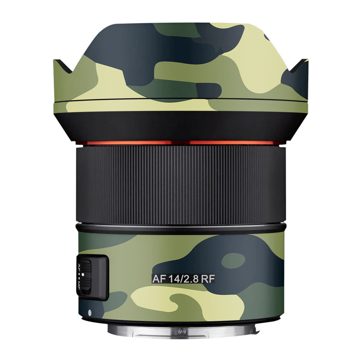 Forest Green Camo Samyang AF 14mm F/2.8 RF Camera Lens Skin