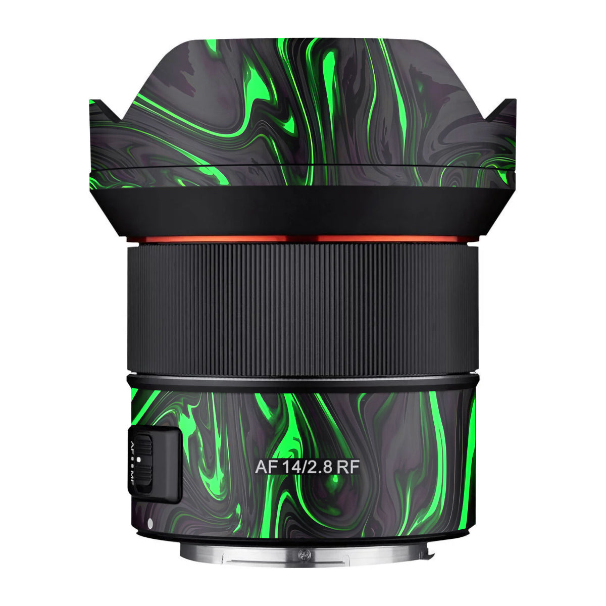 Green Liquid Pattern Samyang AF 14mm F/2.8 RF Camera Lens Skin