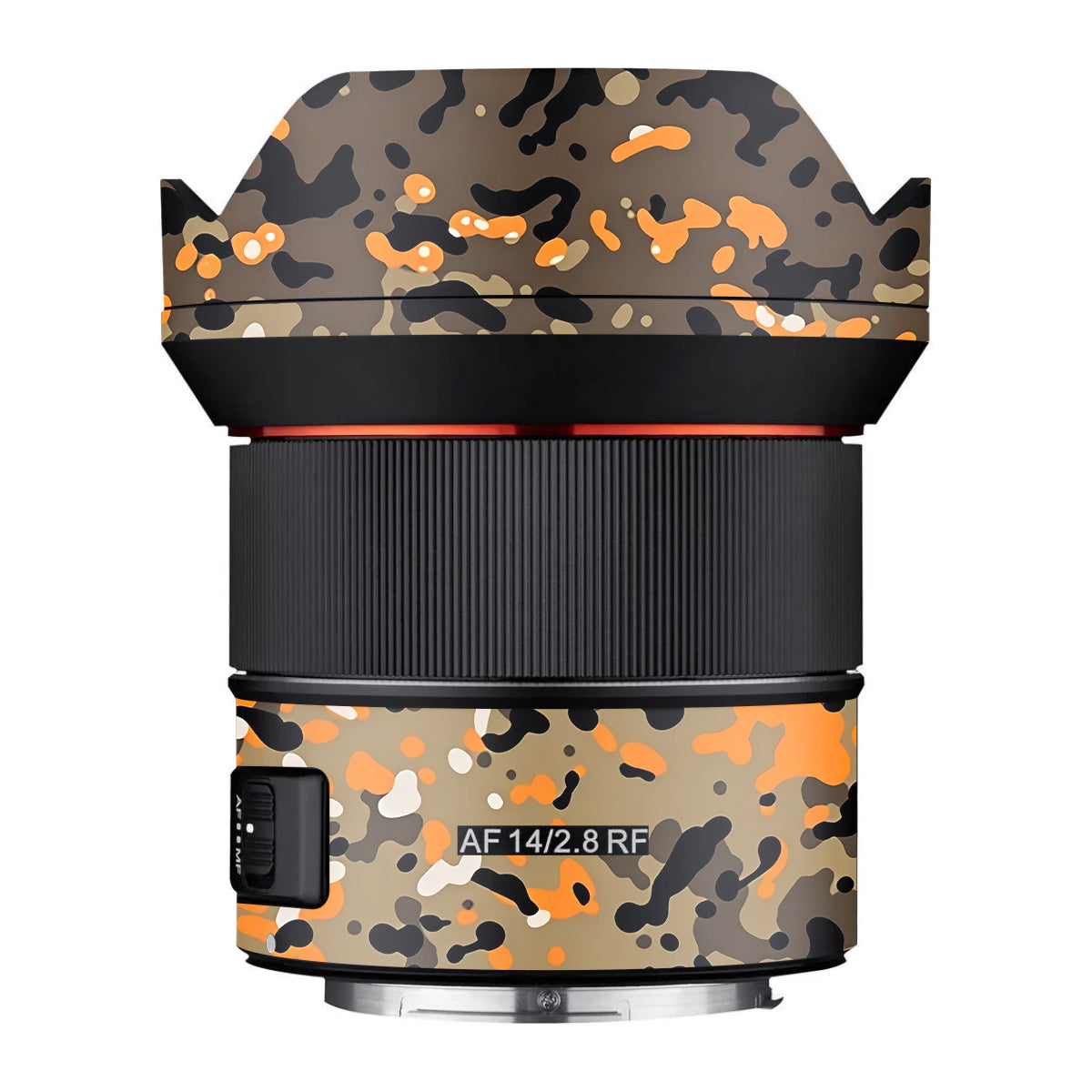 Orange Brown Spot Samyang AF 14mm F/2.8 RF Camera Lens Skin