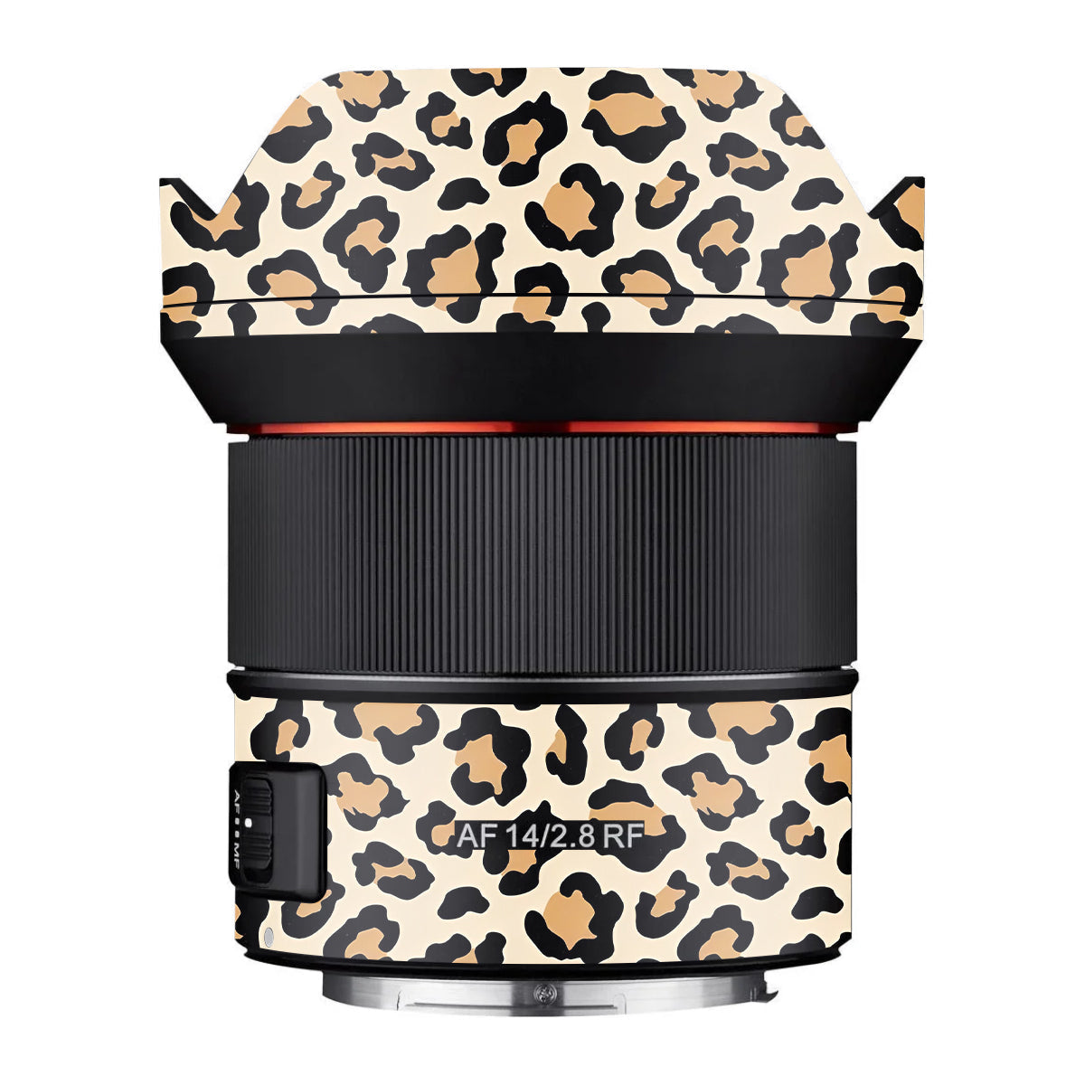 Sandy Leopard Spots Samyang AF 14mm F/2.8 RF Camera Lens Skin